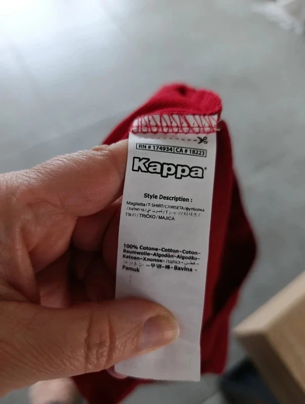 T-shirt Kappa vermelho menino 6 anos (116 cm) novo com etiqueta – 100% algodão – photo 4